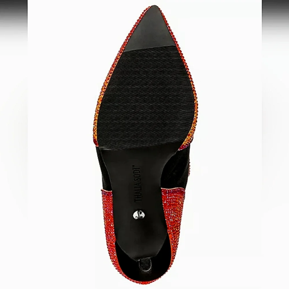 New w/Box Thalia Sodi Rayenn Embellished Side-Zip Pointy-Toe Ankle Dress Booties - Picture 4 of 5